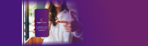 Woman point to CapaApp on Screen